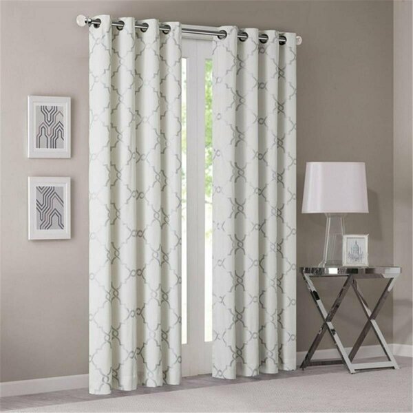 Madison Park Saratoga Fretwork Print Window Curtain - Ivory, 108 in. MP40-2398